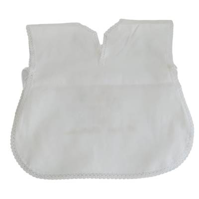 Camicina battesimale unisex in cotone bianca - 