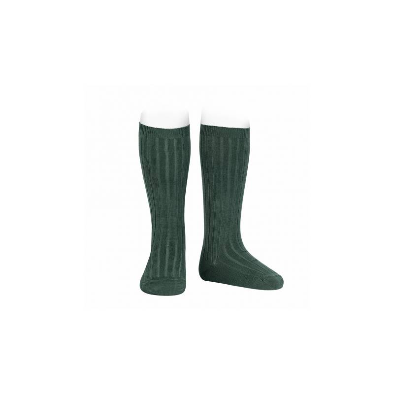 Basic lange gerippte Socken Pine 2016_795 -