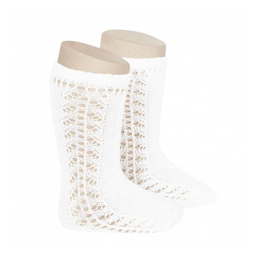 Chaussettes longues en coton chaud blanc 25922_200 - 