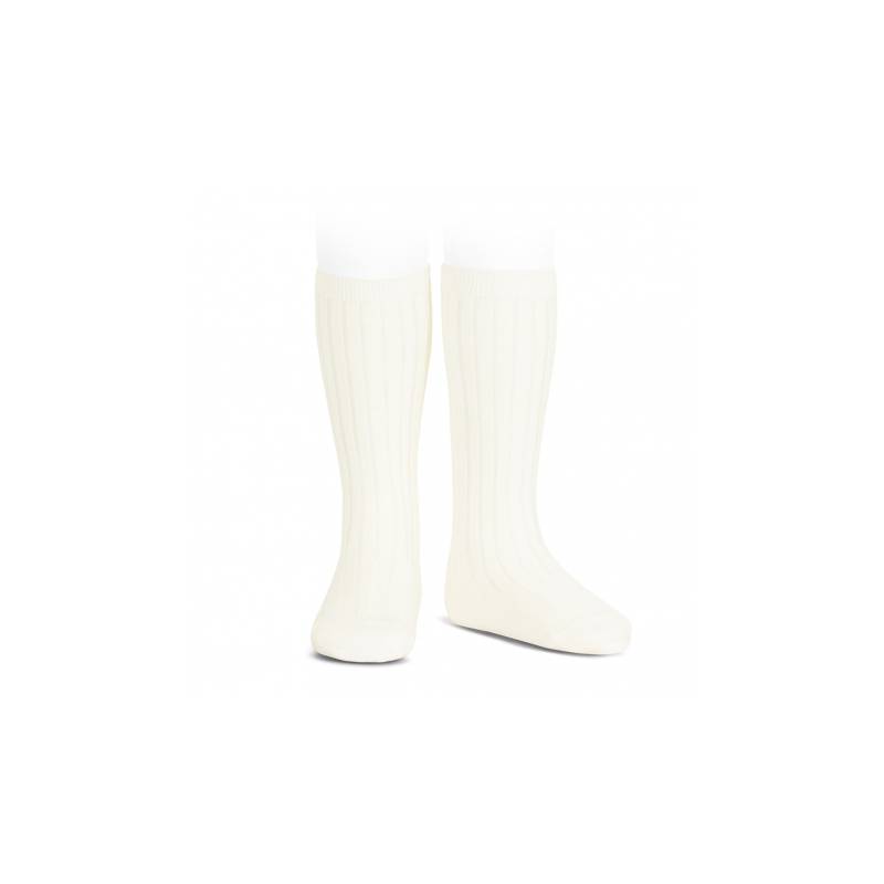 Basic calcetines largos de canalé beige 20162_303 -