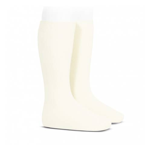 Calcetines largos de punto básico beige 20192_303 - 