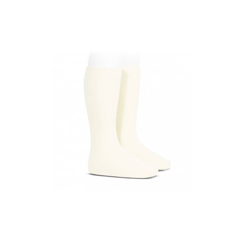 Chaussettes longues tricotées basiques beige 20192_303 -