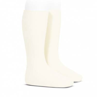 Basic knitted long socks beige 20192_303 - 