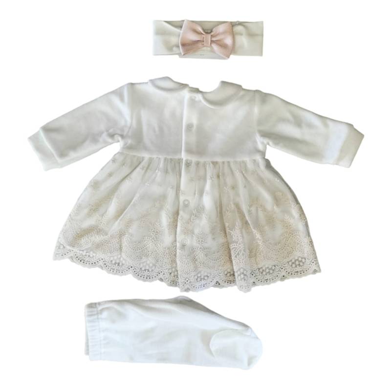 Coprifasce neonata in ciniglia Teto&Tatta panna e rosa - 