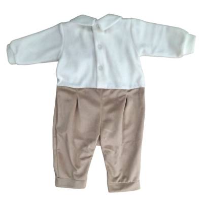 Blau-weiße Chenille-Decke für Neugeborene mit Haube Größe 1 Monat - 