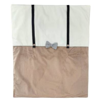 Corredino ciniglia Teto&Tatta bianco blu tortora - 