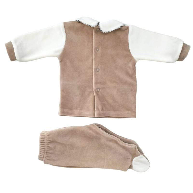 Corredino ciniglia Teto&Tatta bianco blu tortora - 