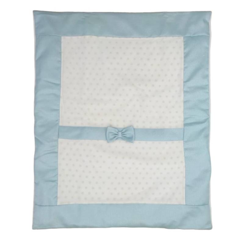 Coordinato nascita in ciniglia bianco latte verde acqua Teto&tatta - 