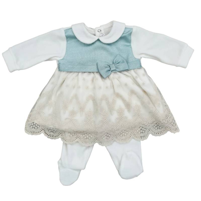 Ensemble bébé chenille blanc et rose taille 1 mois - 