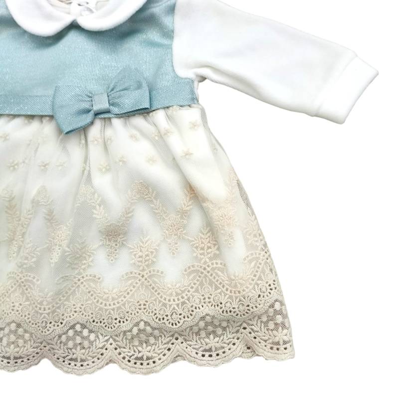 Conjunto recién nacido blanco y rosa de chenilla talla 1 mes - 