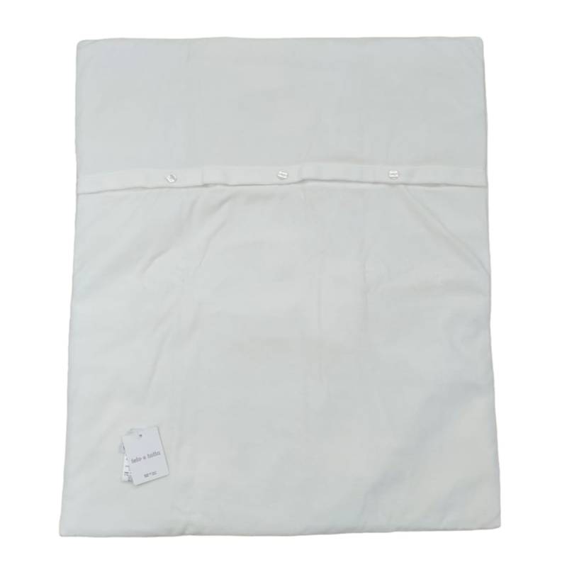 Coordinato nascita in ciniglia bianco latte verde acqua Teto&tatta - 