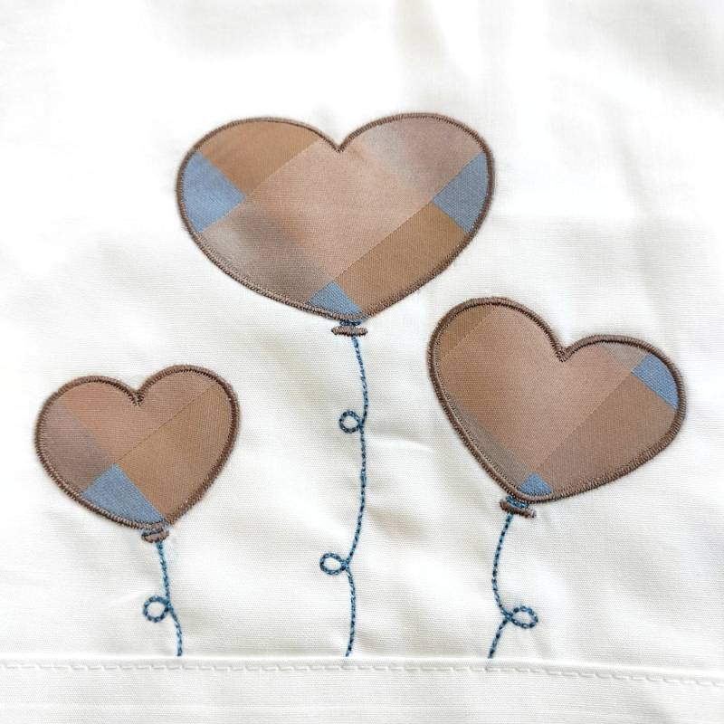 Coordinato nascita neonata in ciniglia bianco celeste nocciola Teto&Tatta - 