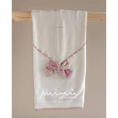 Decke aus elfenbeinfarbener Wollmischung 1 Monat - 