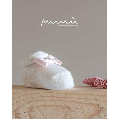 Newborn baby girl outfit in pure wool pink Ninnaoh size 1 month - 