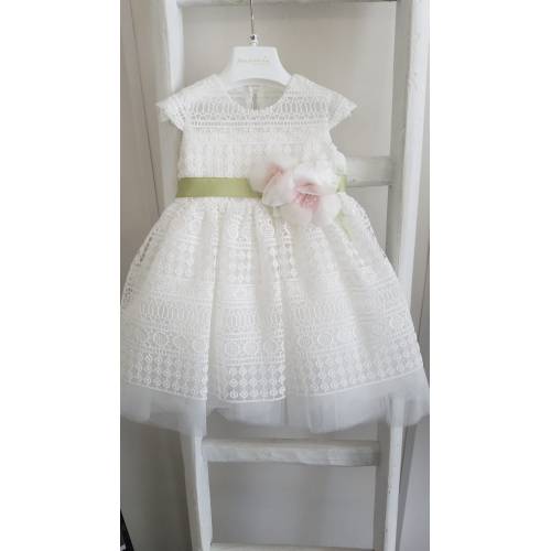 Minù Robe de baptême pour bébé fille 9 mois - 