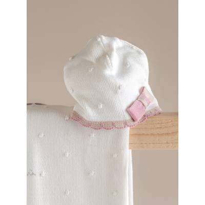 Decke aus elfenbeinfarbener Wollmischung 1 Monat - 