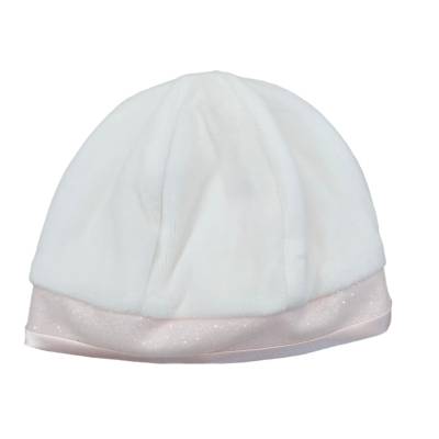 Corredino neonata elegante in ciniglia Minù bianco e rosa con tulle lurex - 