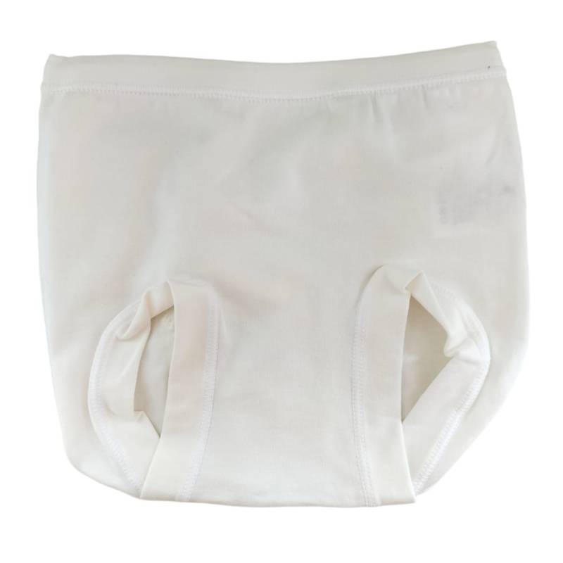 Copripannolino elegante coulotte neonata misura 6/9 mesi color panna chiaro - 