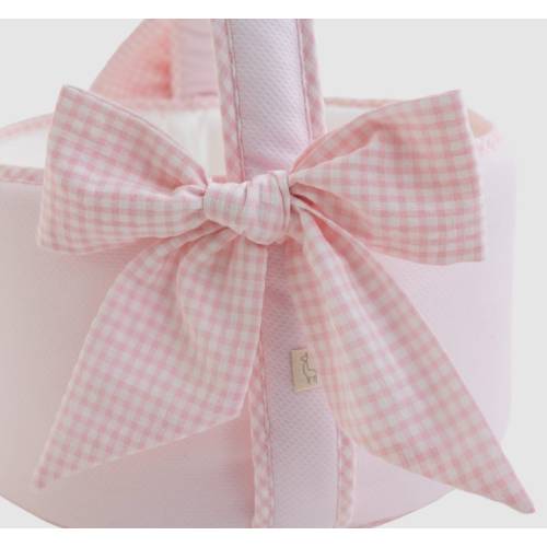 Cesto de toilette rosa bebé -  2