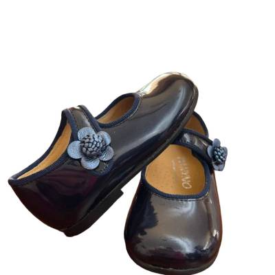 Girl's night-blue patent leather ballerina slipper size 21 - 