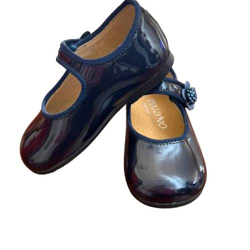 Scarpina primi passi ballerina bambina blu notte in vernice misura 21 -  2