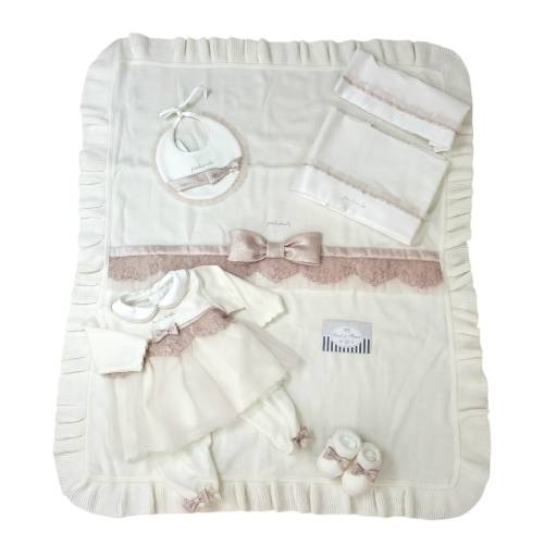 Newborn girl's outfit in chenille Minù -  2