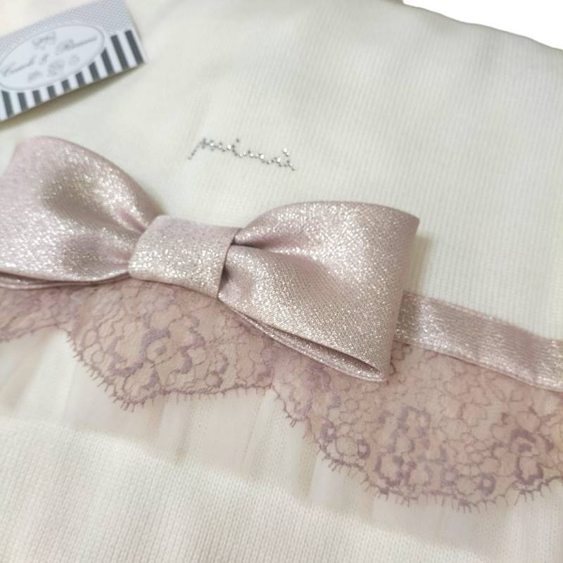 Newborn girl's outfit in chenille Minù - 