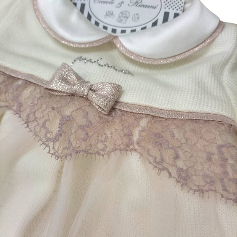 Outfit für neugeborenes Mädchen aus Chenille Minù - 