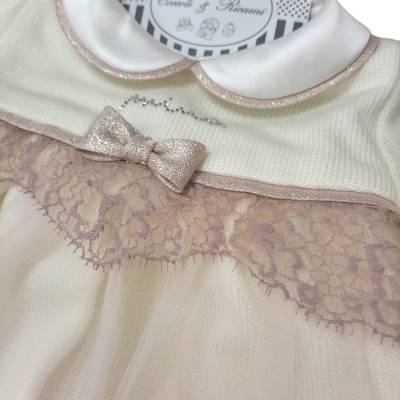 Outfit für neugeborenes Mädchen aus Chenille Minù - 