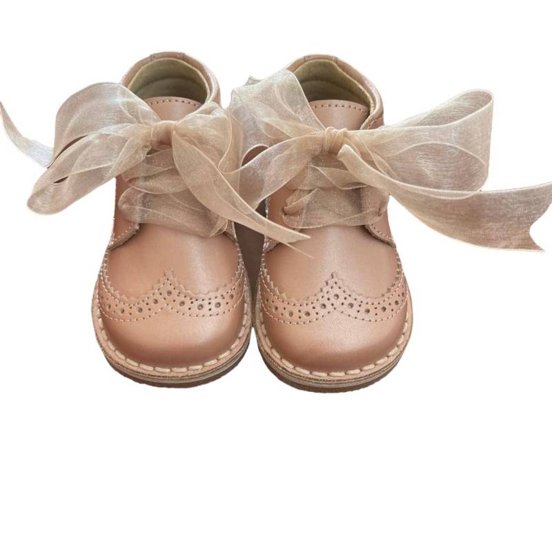 Zapatos de bebé - Zapatitos rosa nude talla 19 y 21 - Vendita Abbigliamento Neonato