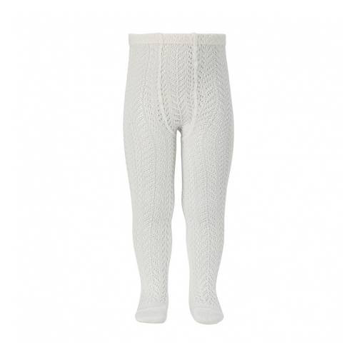 Perforierte milchfarbene Strumpfhose -