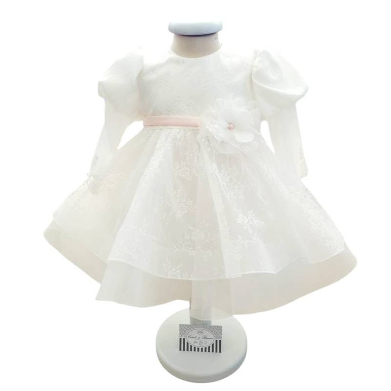 Abito Battesimo e cerimonia bambina Minù con fascetta - 