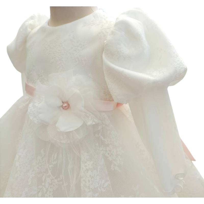 Abito Battesimo e cerimonia bambina Minù con fascetta - 