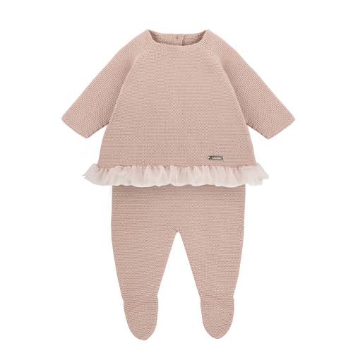 Conjunto de 2 peças para recém-nascido em algodão cor-de-rosa Condor