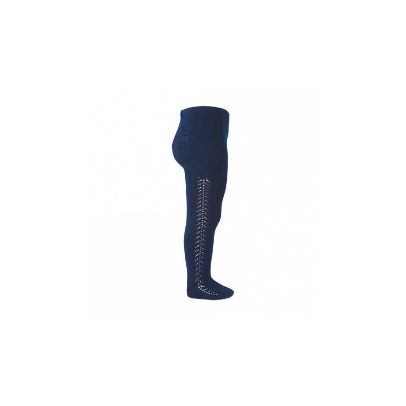 Perforierte blaue Strumpfhose -