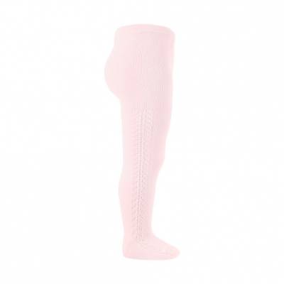 Collants roses perforés -