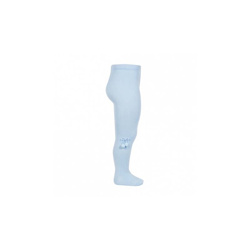 Babyblaue Condor Strumpfhose mit Pompon -