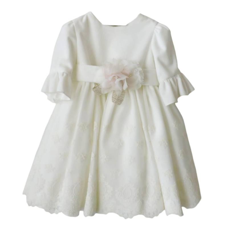 Vestido de ceremonia de bautizo de niña Minù con banda - 