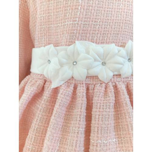 Vestido elegante para bebé menina 12 meses Barcellino rosa -  2