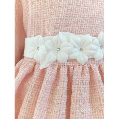 Vestido elegante para bebé menina 12 meses Barcellino rosa - 