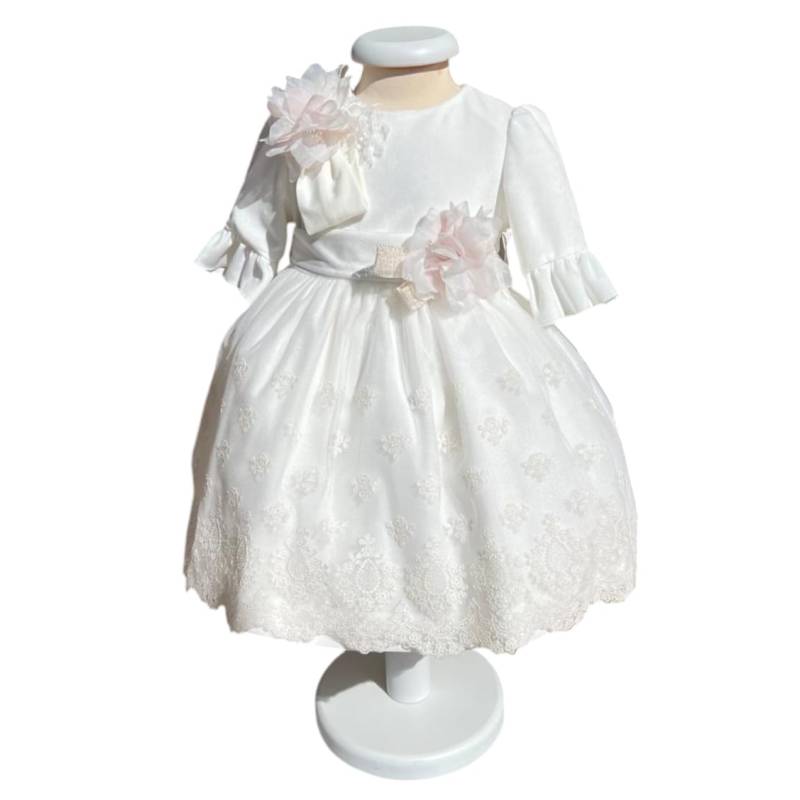 Robe de cérémonie de baptême pour fille Minù avec bandeau - 