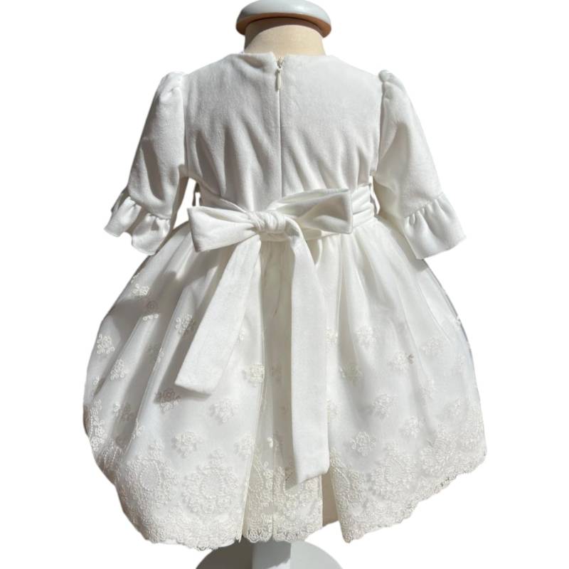Vestido de ceremonia de bautizo de niña Minù con banda - 