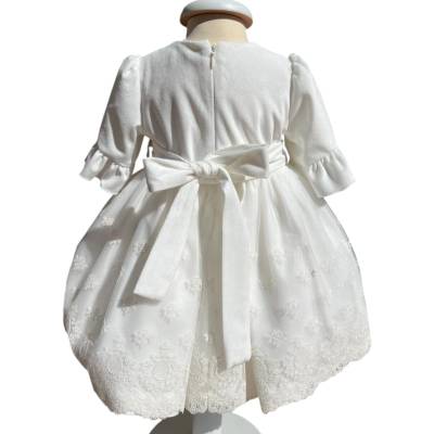 Vestido de cerimónia de batizado de menina Minù com banda - 