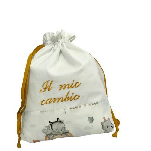 Sac à langer unisexe en coton -  2