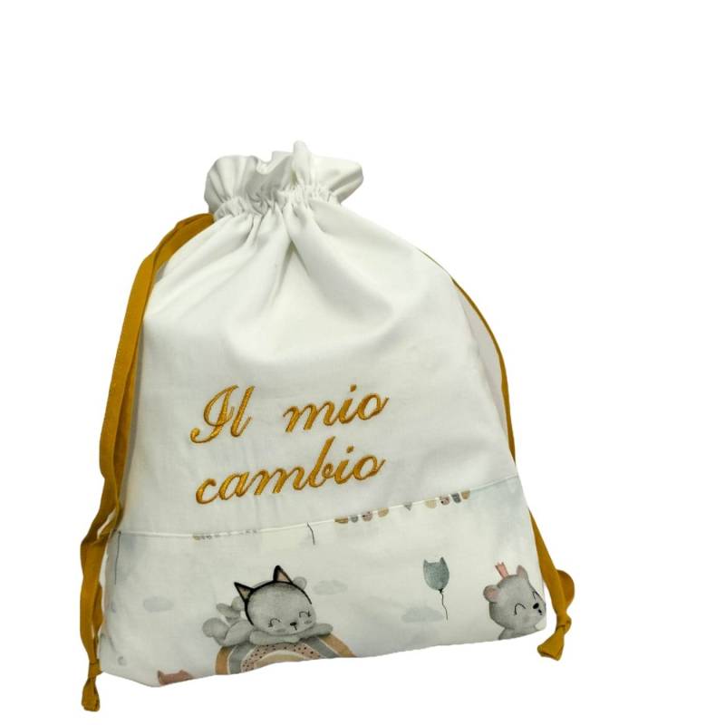 Bolsa cambiador unisex de algodón para bebé - 