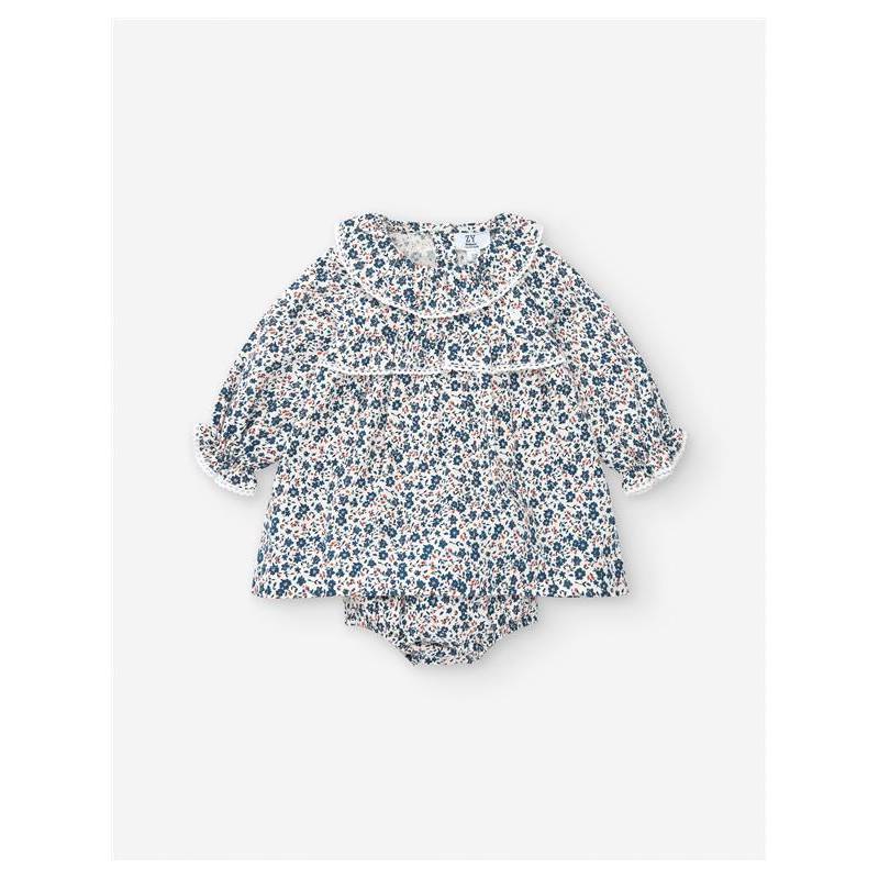 Vestido Ls Twill, Blanco, 12/18m