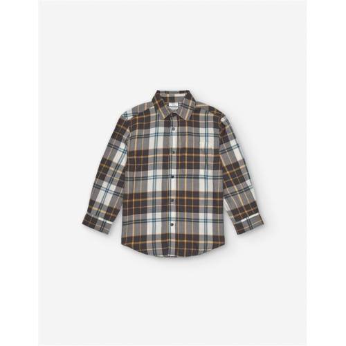 Chemise en sergé Ls, gris foncé, 13/14