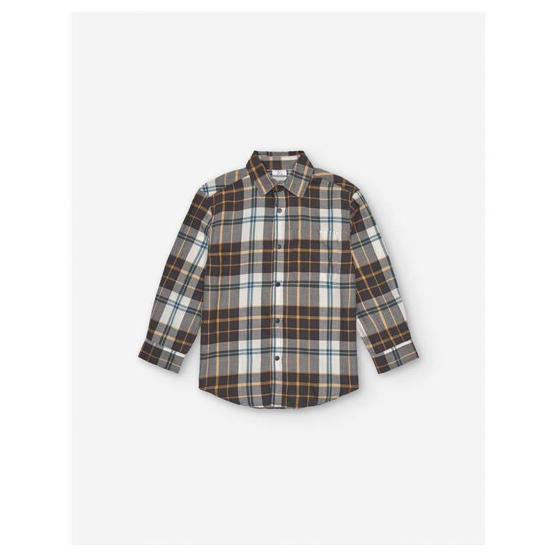 Camisa Ls Twill, Gris oscuro, 13/14