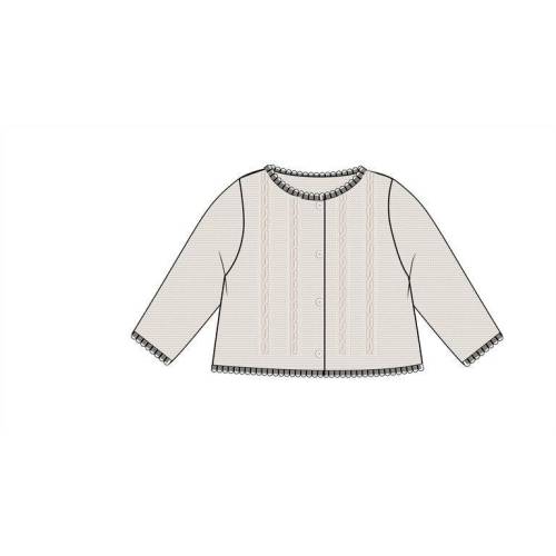 Cardigan tricoté blanc 0/1m -