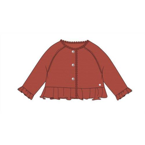 Gestrickte Strickjacke, Orange, 9/12m